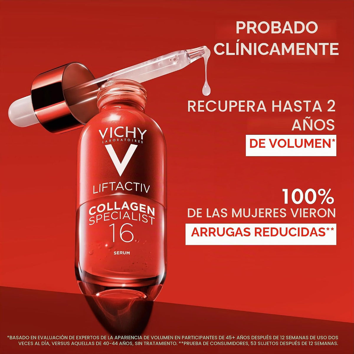 Vichy LiftActiv Collagen Specialist 16 - Suero facial de péptido de...