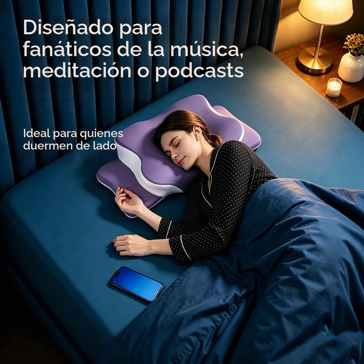 WKEFF Almohada cervical para aliviar el dolor de cuello, diseño hue...
