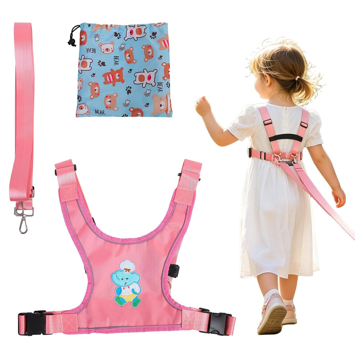 Arnés de seguridad para caminar con correa para niños mayores de 6...