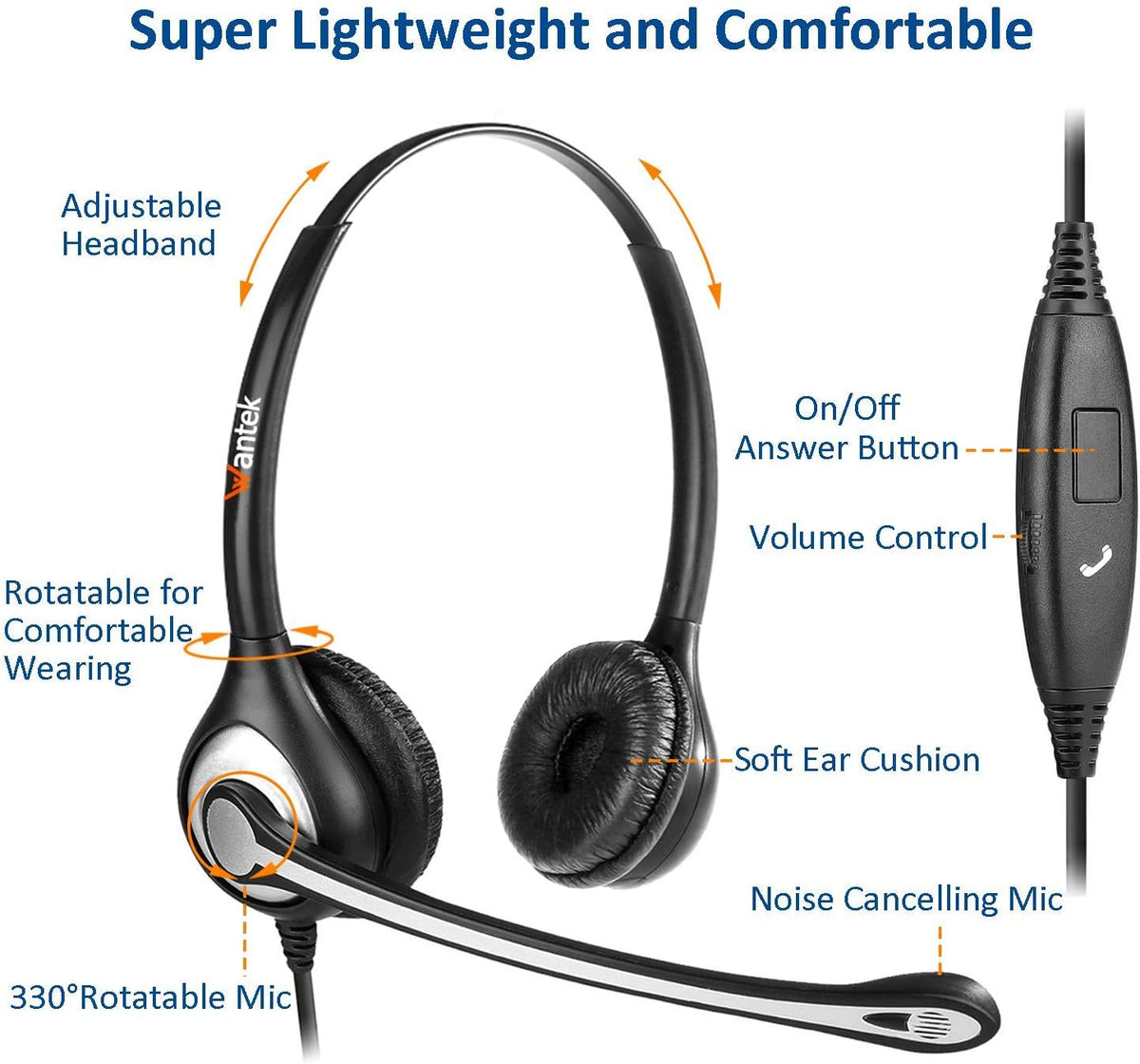 Auriculares para teléfono móvil con micrófono, cancelación de ruido...
