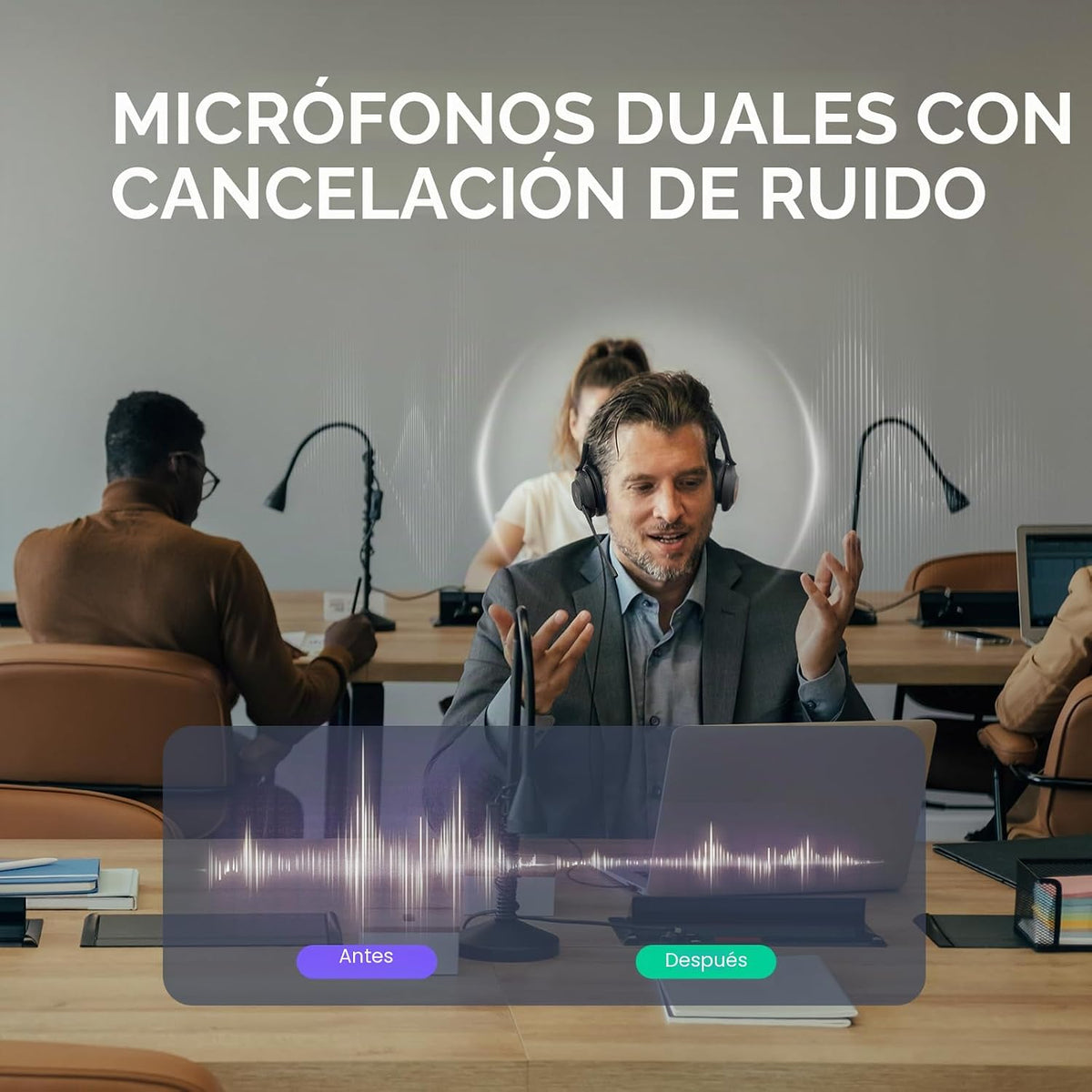 Auriculares para PC Yealink UH37 con micrófono para auriculares con...