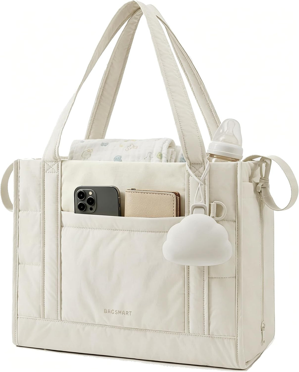 BAGSMART Bolsa de pañales ligera para viajes, trabajo | Funda para...