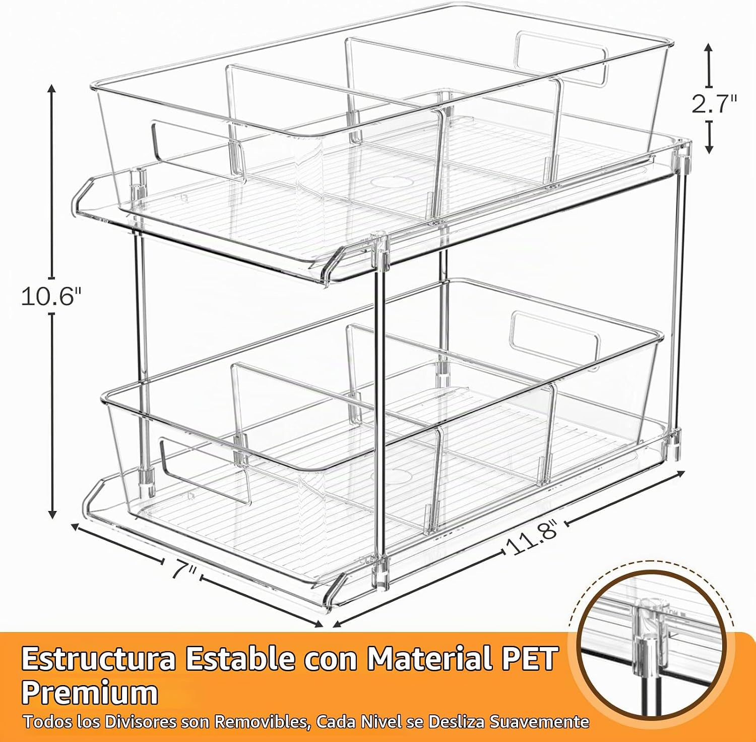 Fabspace Organizadores y almacenamiento para debajo del fregadero,...