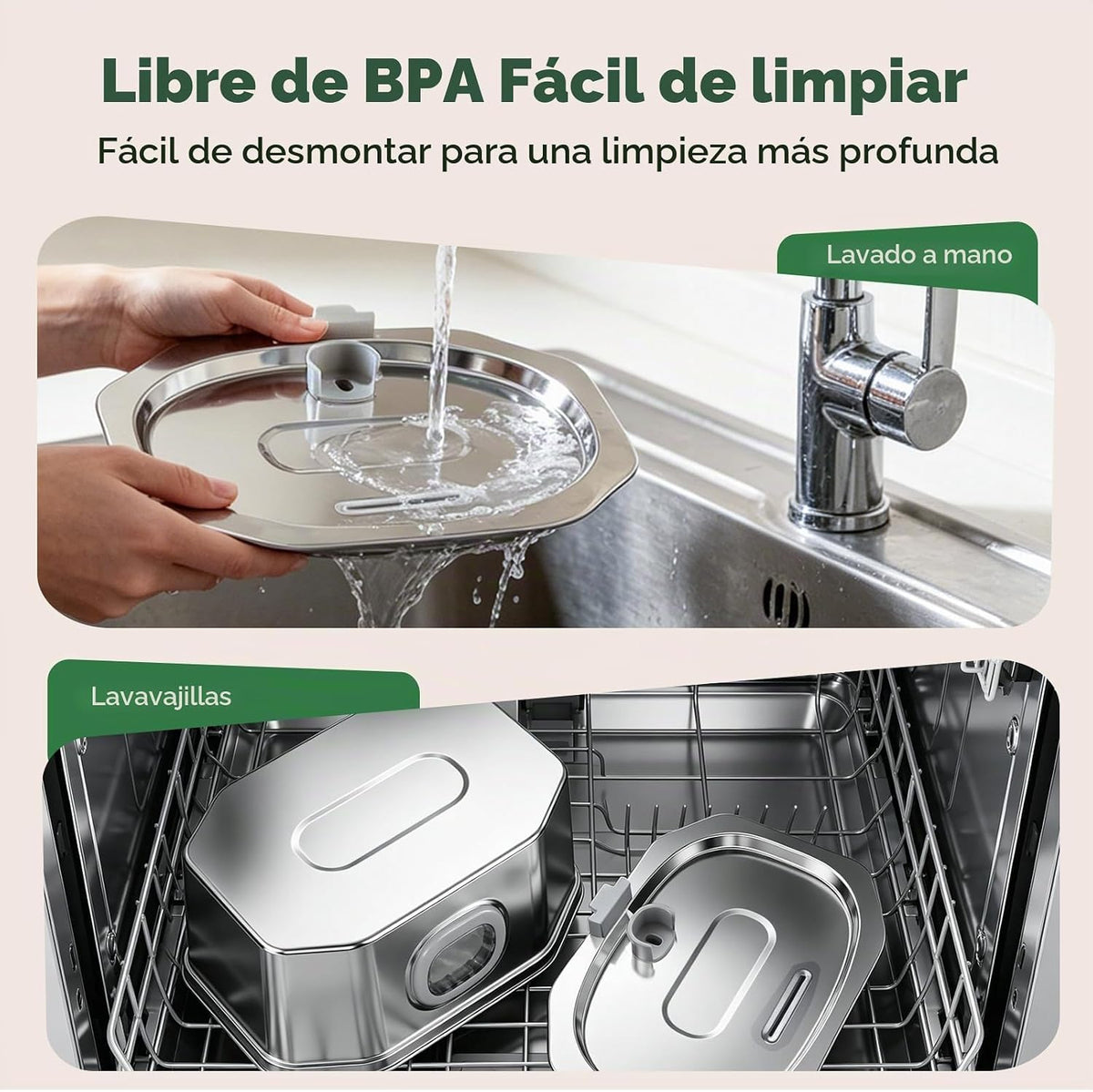 Fuente de Agua para Gatos de Acero Inoxidable 108oz\/3.2L, APAUK Fu...