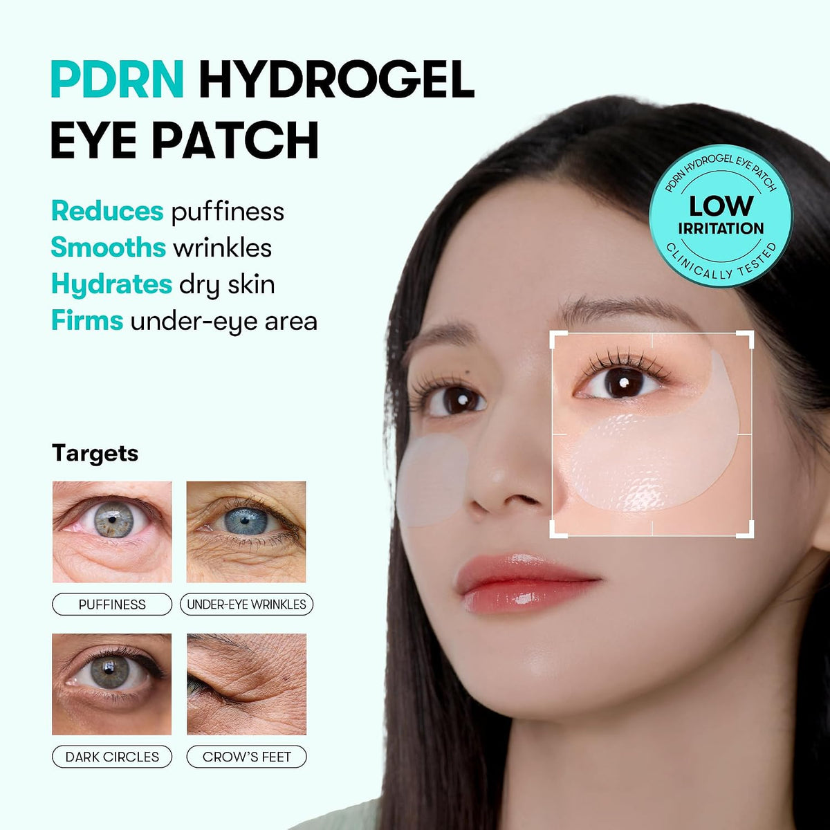 VT COSMETICS Parche para ojos de hidrogel PDRN (60 parches\/30 pare...