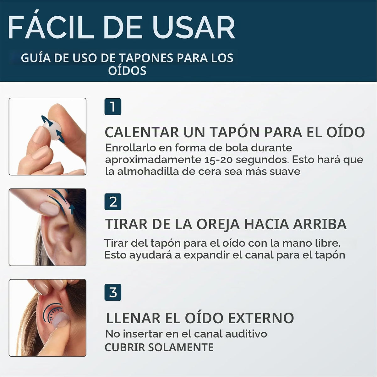 Peace&amp;Quiet PQ - Tapones para los oídos de cera de gel de silic...