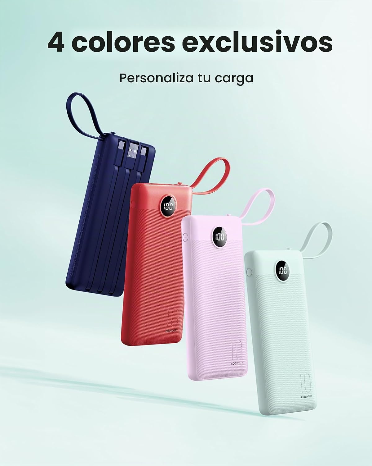 Coowisty Cargadores portátiles de 10000 mAh, banco de energía Slim...