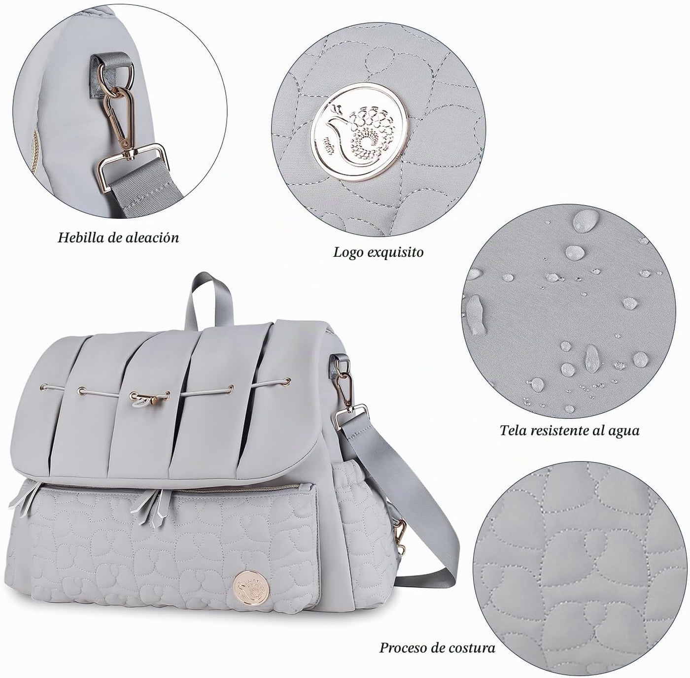 Lmbabter Mochila para Pañales Convertible Bolsa Mensajero Mochila d...