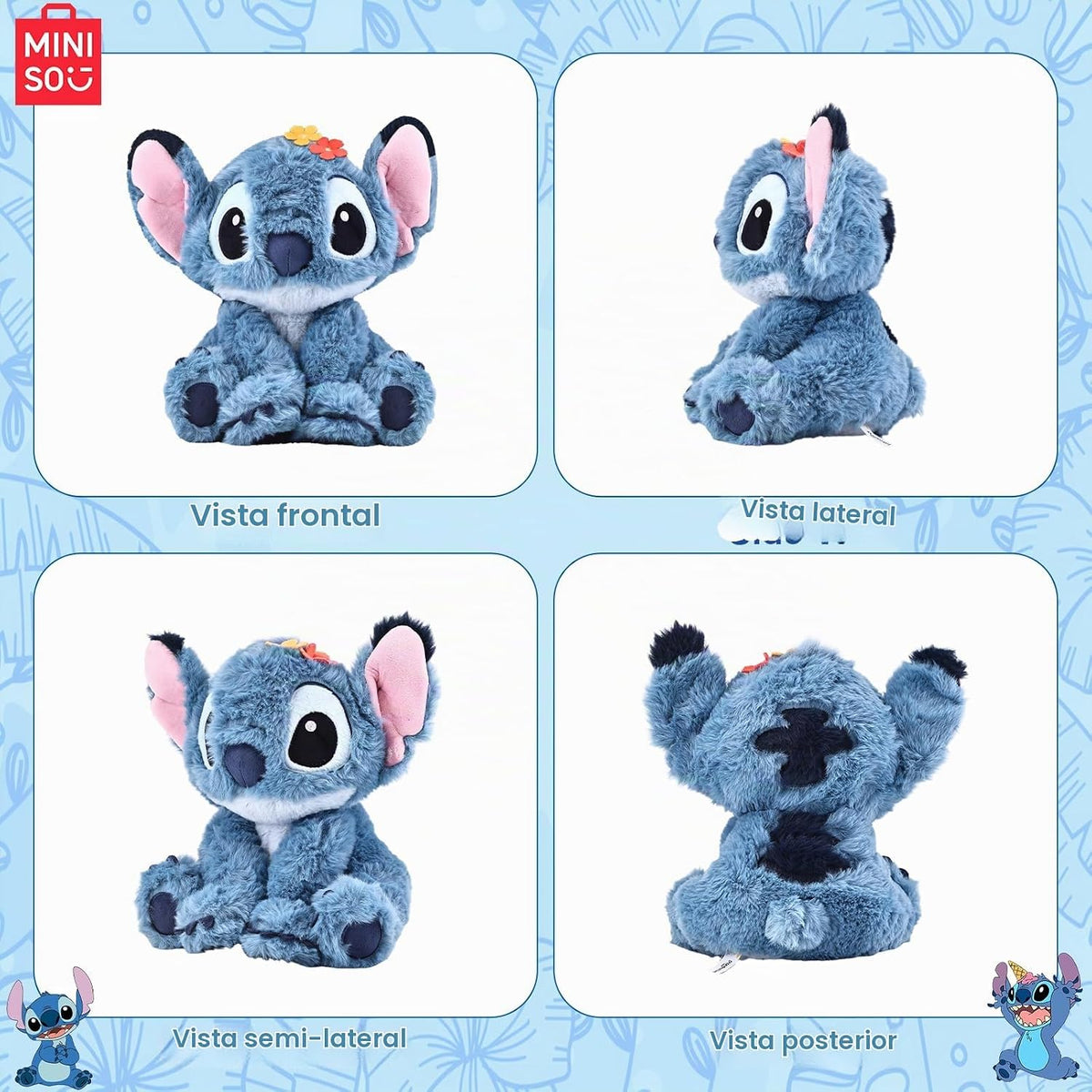 MINISO Disney Lilo &amp; Stitch - Juguete de peluche de 14 pulgadas...
