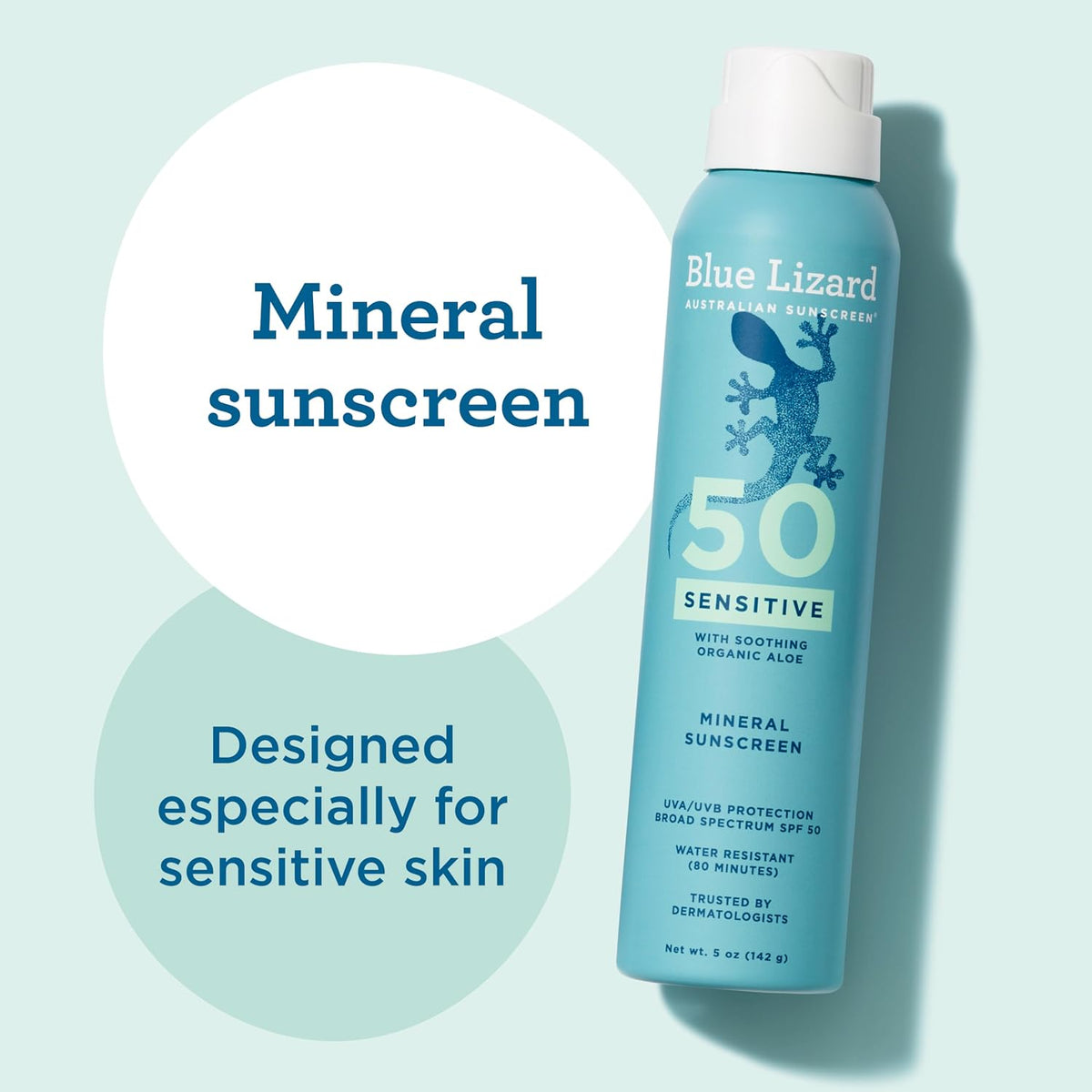 Blue Lizard Spray de protección solar mineral, SPF 50+ | Fórmula de...