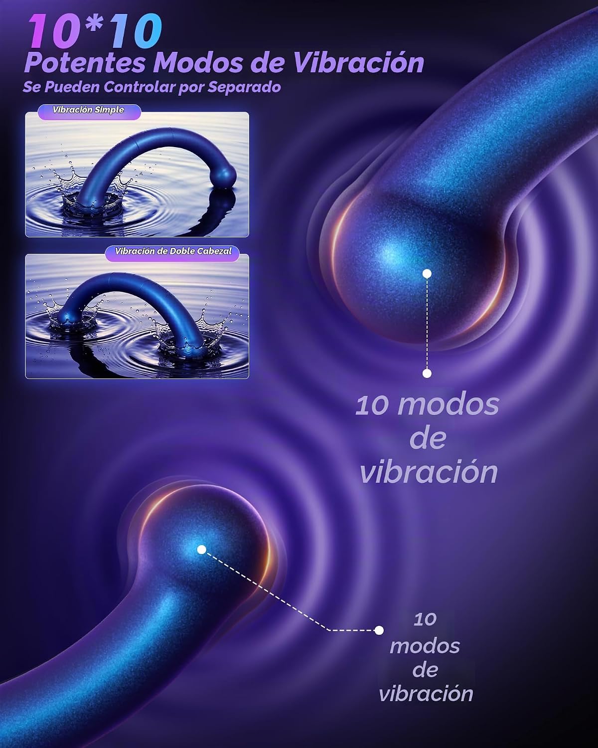 BEISAR Masajeador de próstata vibratorio, tapón anal, juguetes sexu...