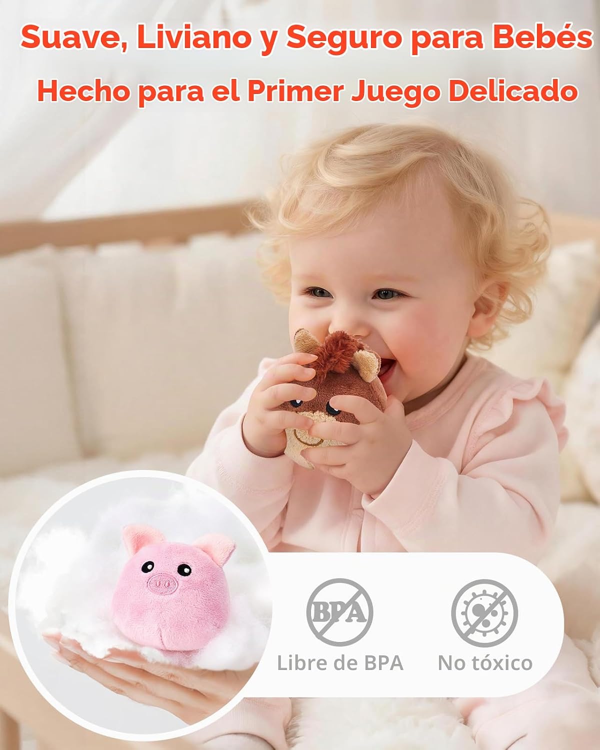 hahaland Juguetes para bebés de 6 a 12 meses - Peluche sorpresa de...