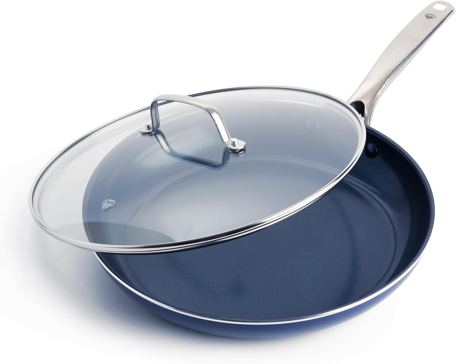 Blue Diamond - Sartén de 12 pulg de cerámica con infusión de diaman...