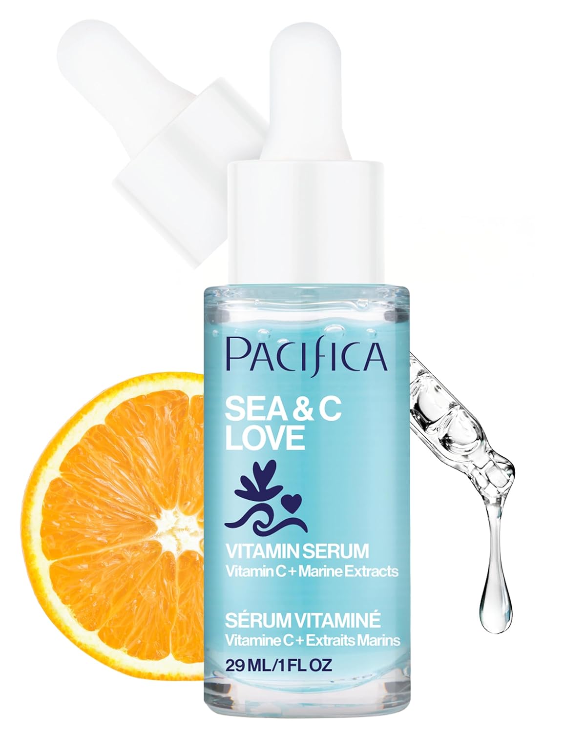 Pacifica Beauty Sea &amp; C Love - Suero de vitamina C para la cara...