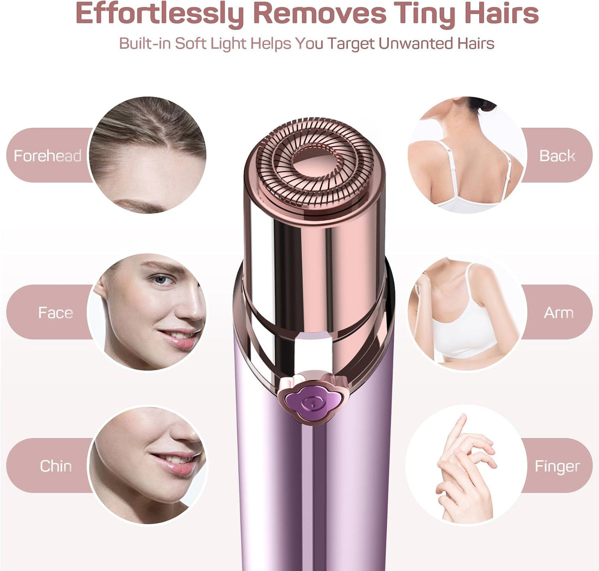 Depilación facial para mujeres \u2013 Removedor de vello facial sin...