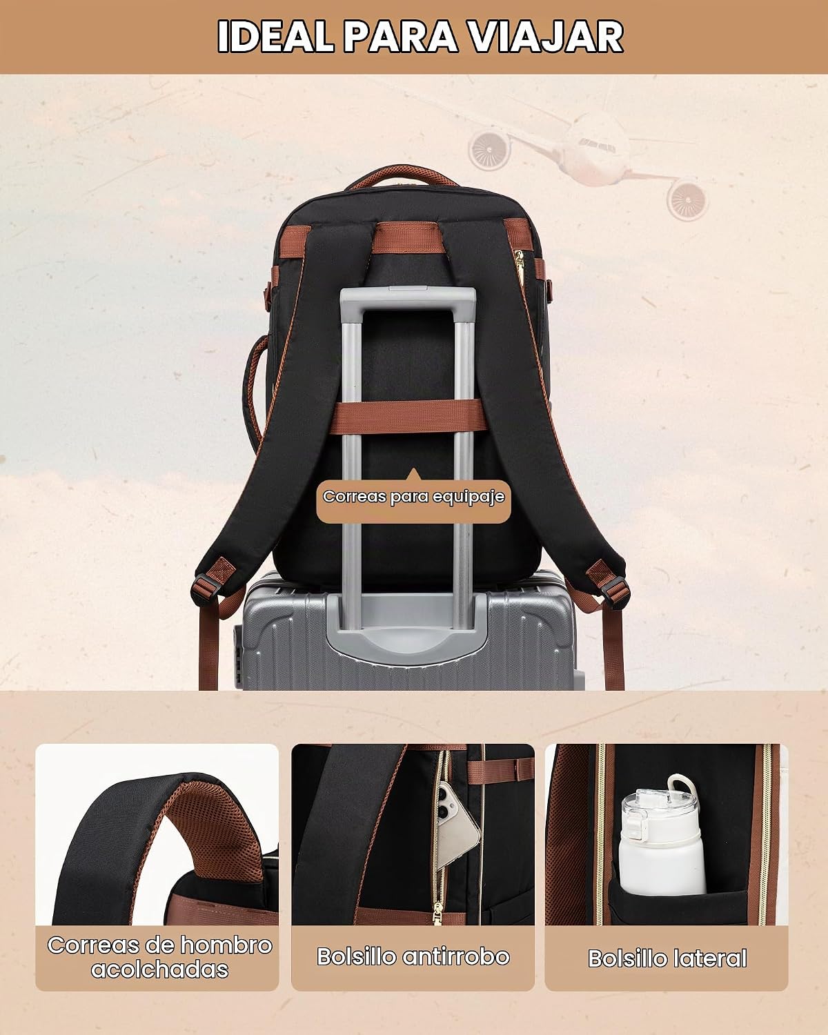 Mochila para laptop LOVEVOOK para mujer