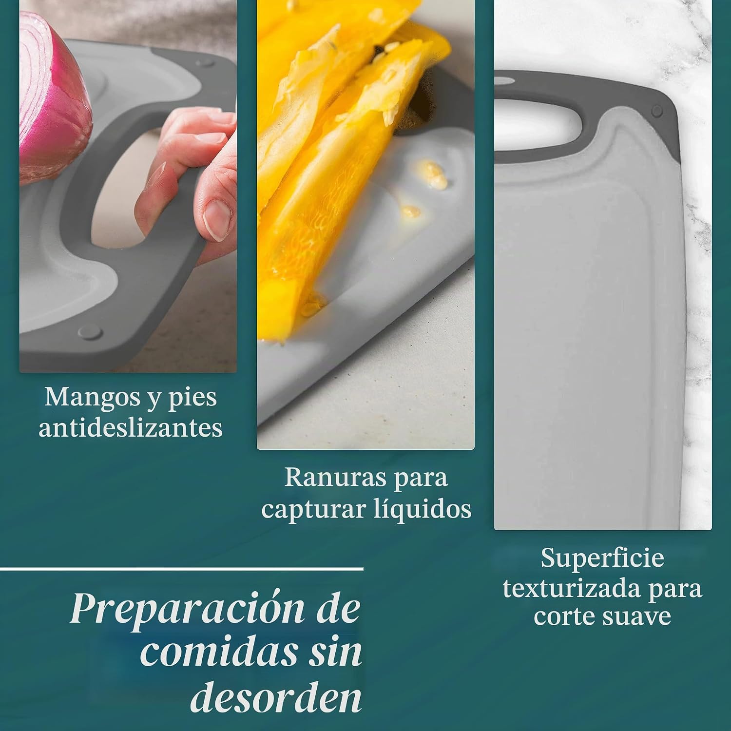 Tablas de cortar para cocina, tabla de cortar sin BPA, diferentes t...