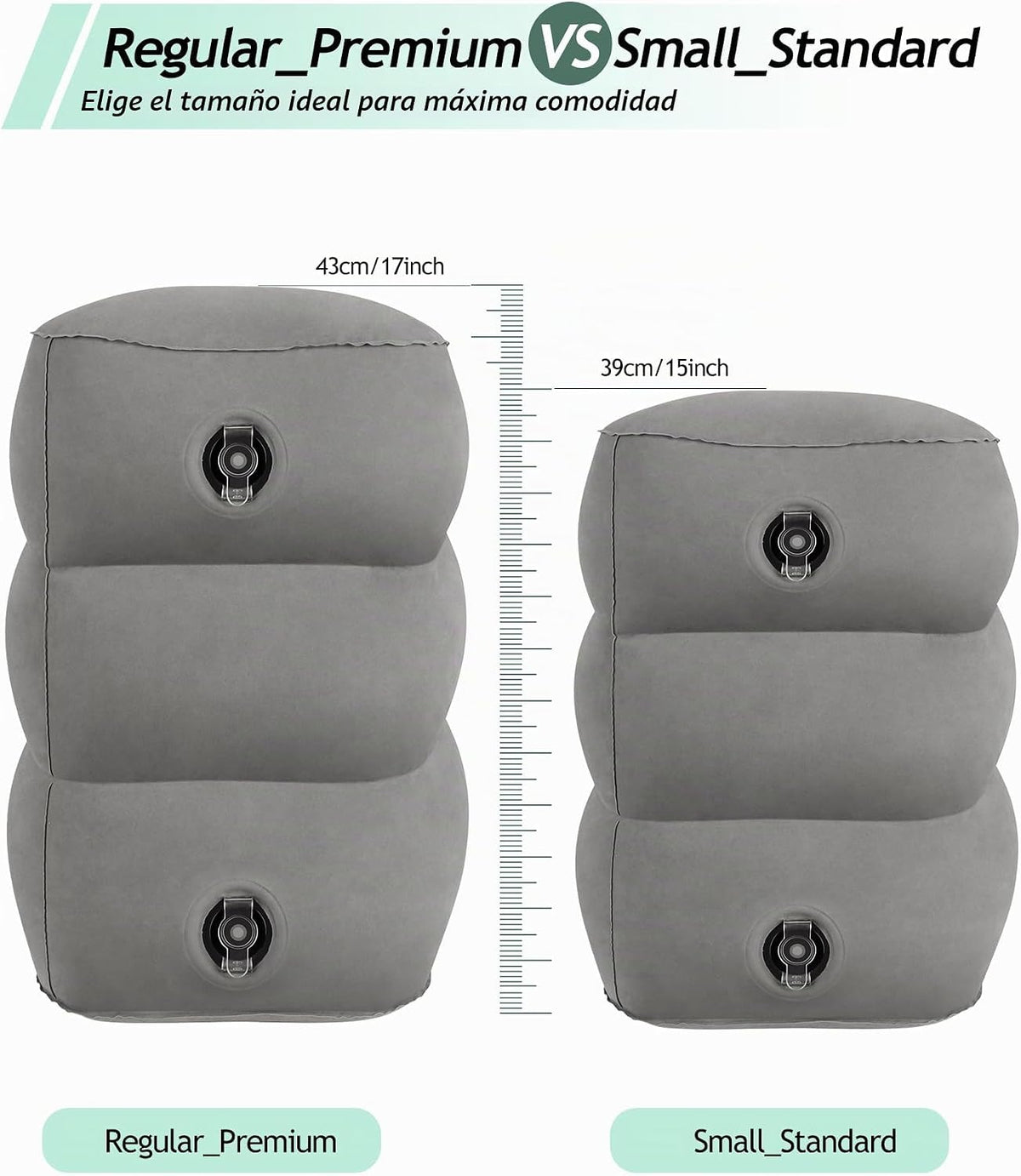 JefDiee Almohada inflable para reposapiés, cama de avión para niños...