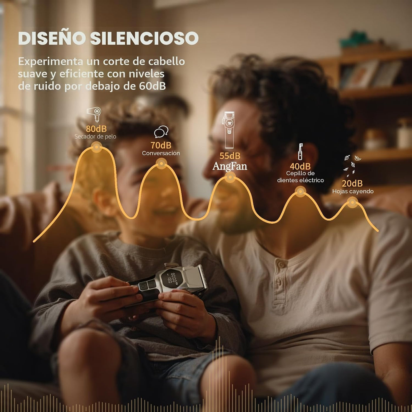 ANGFAN Cortapelos Profesionales para Hombres - Motor sin Escobillas...