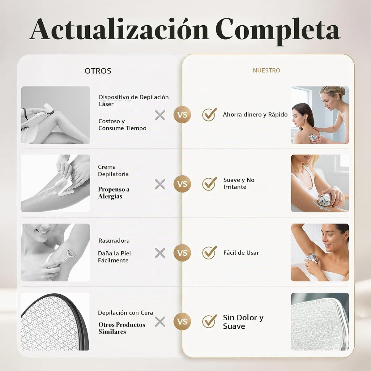 Removedor de pelo de cristal para mujeres y hombres, borrador mágic...