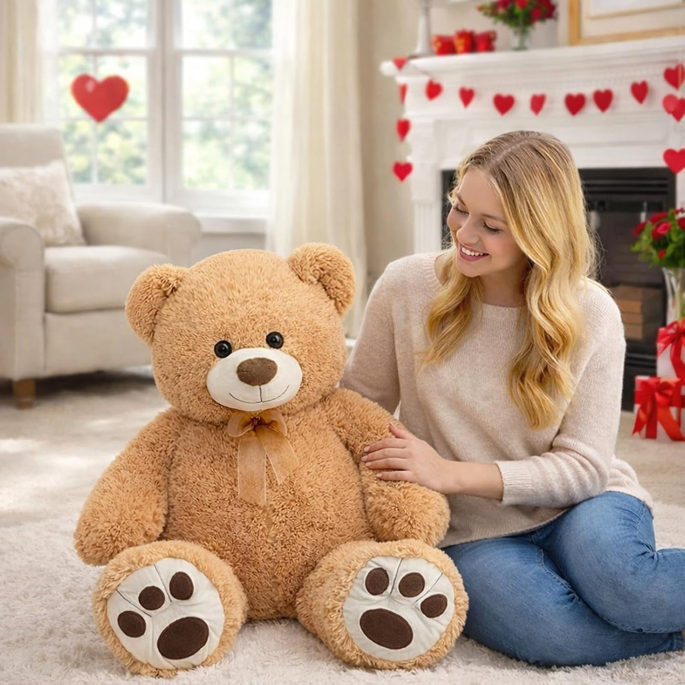 HollyHOME oso de peluche gigante, animal de peluche, diseño de oso...