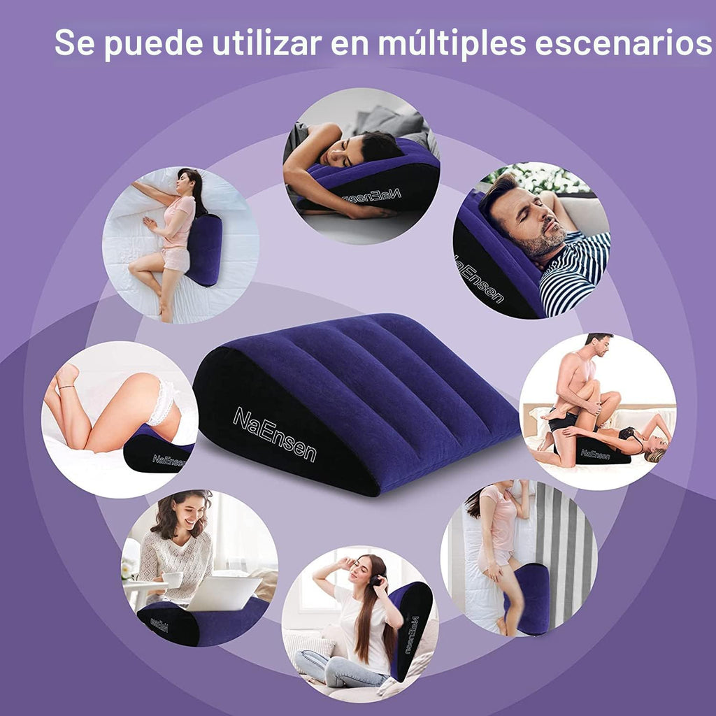 Sex Toys - Cojín de cuña con posición triangular, rampa inflable pa...
