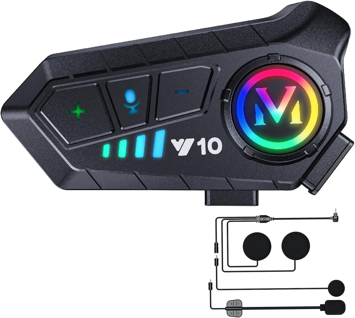 WNJACO Auriculares Bluetooth para Casco de Motocicleta, Auriculares...
