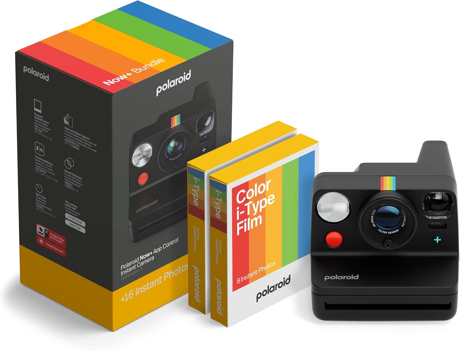 Polaroid Now+ - Cámara instantánea tipo I de 3ª generación + paquet...