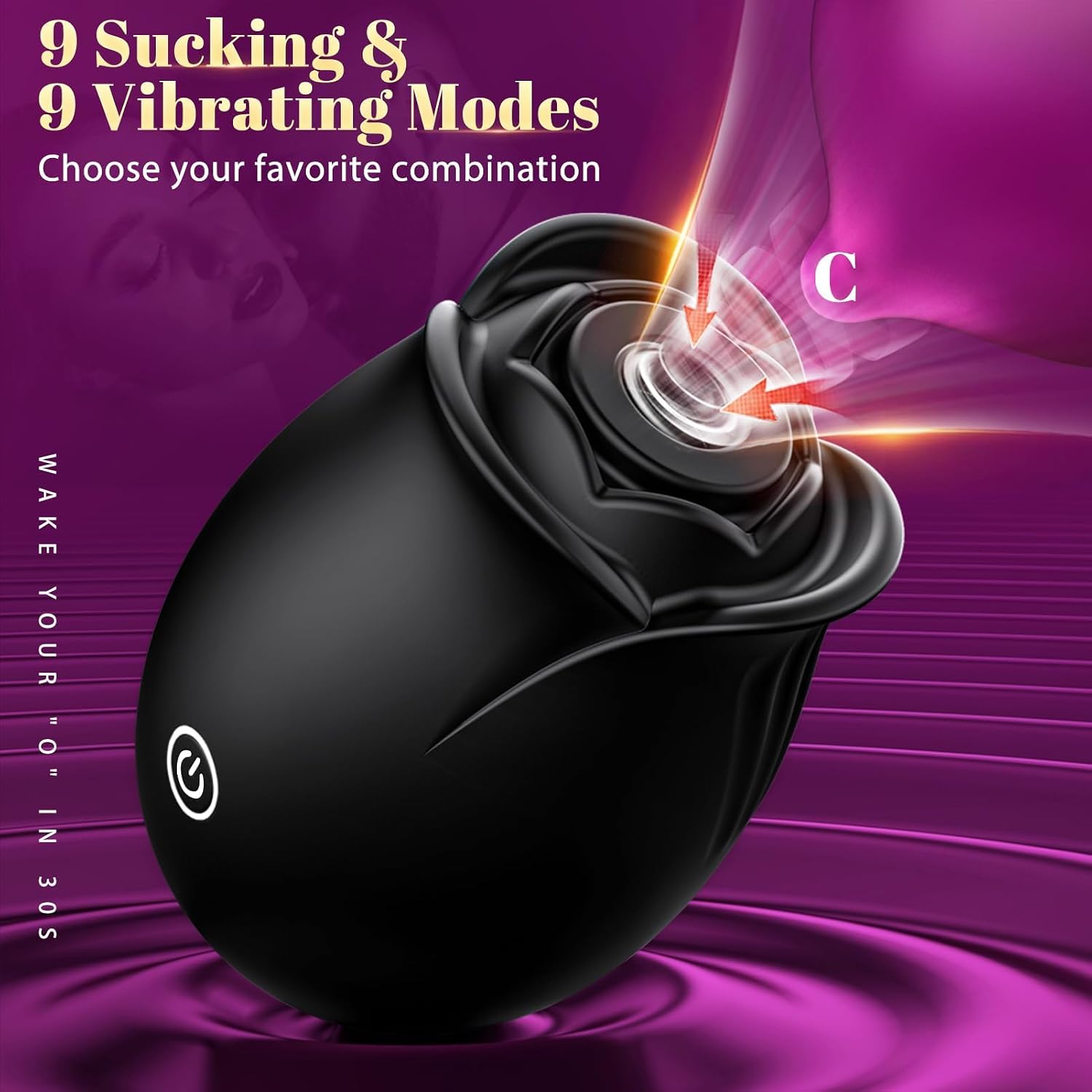 Vibrador de succión de juguete sexual de rosas, juguetes para adult...