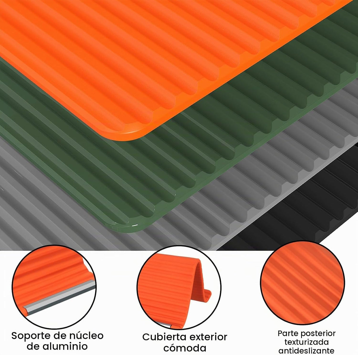 Soporte flexible de aluminio de silicona para teléfono, delgado de...