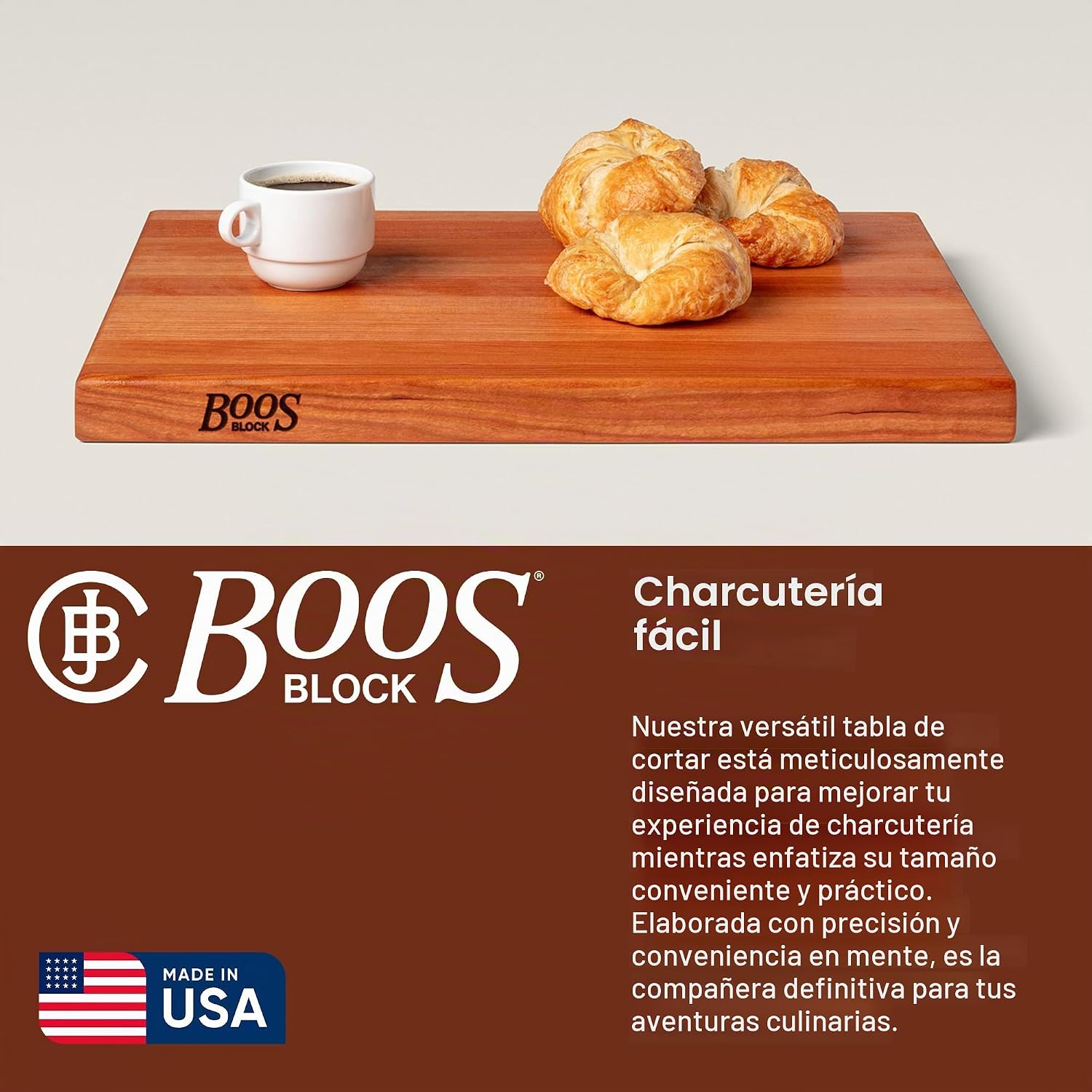 John Boos Serie R-Board Tabla de cortar rectangular de madera de ce...