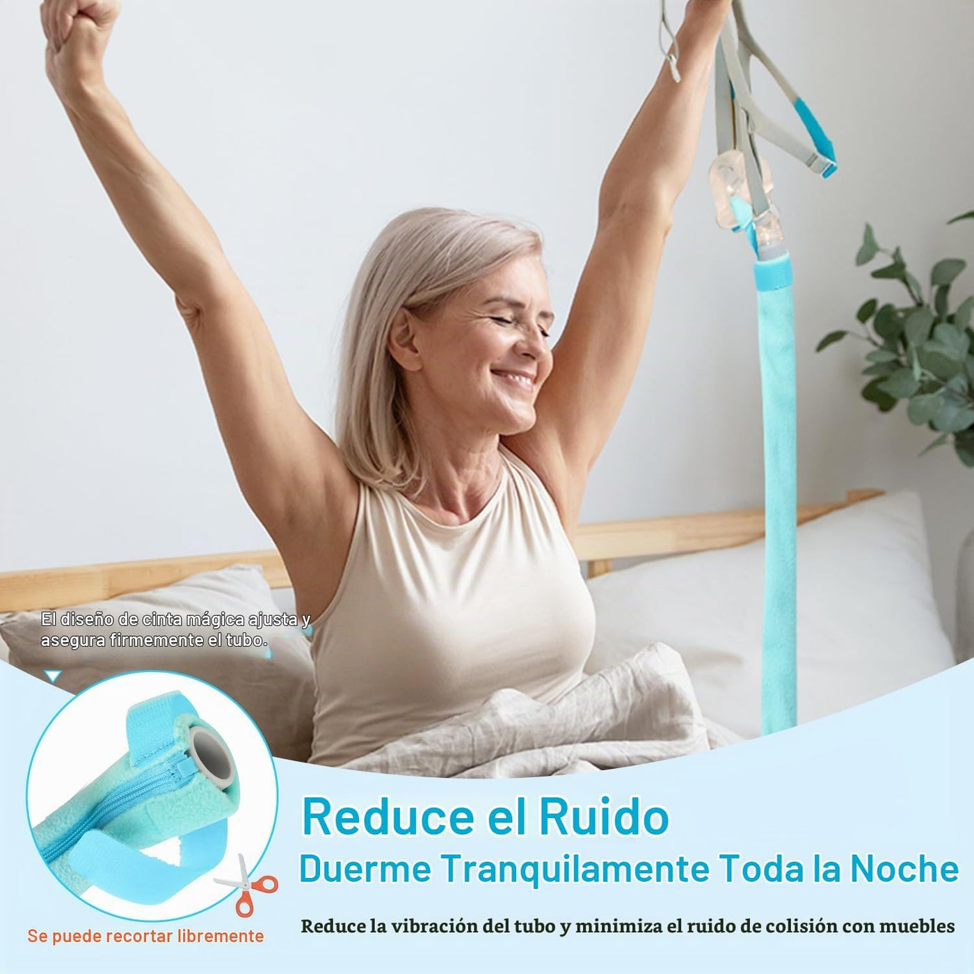 IKSTAR Funda para tubo CPAP de 6 pies [Actualización] - Envoltura a...