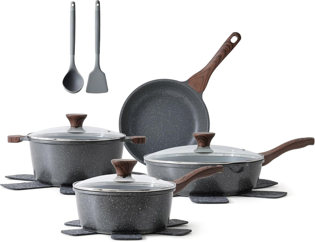 SENSARTE Juego de utensilios de cocina antiadherentes de 13 piezas,...