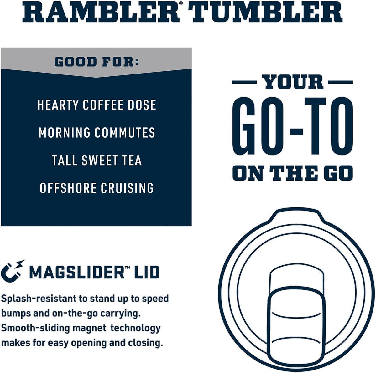 YETI Rambler - Vaso de acero inoxidable con aislamiento al vacío de...