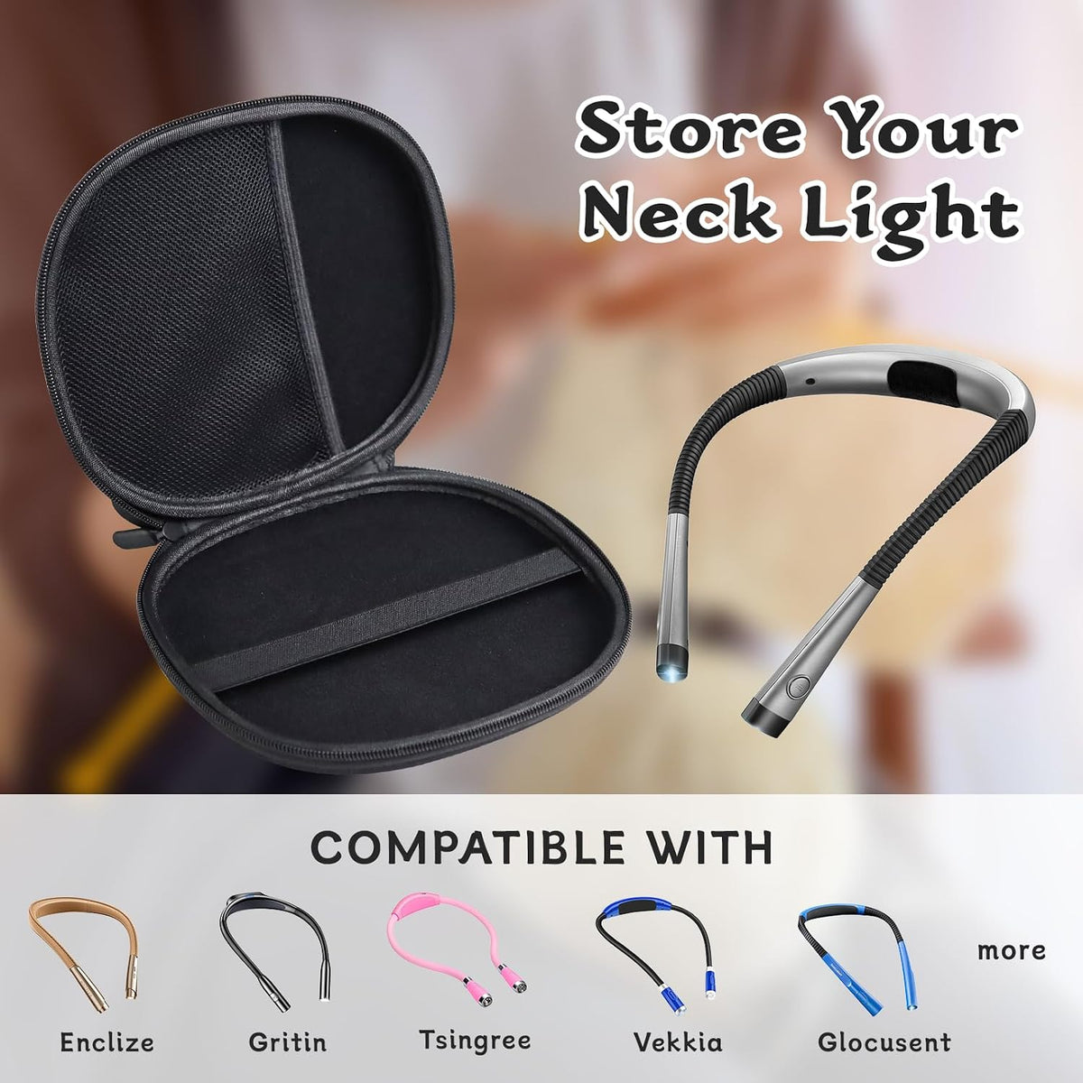 CAIOVSE Funda para luz de lectura de libros compatible con Glocusen...
