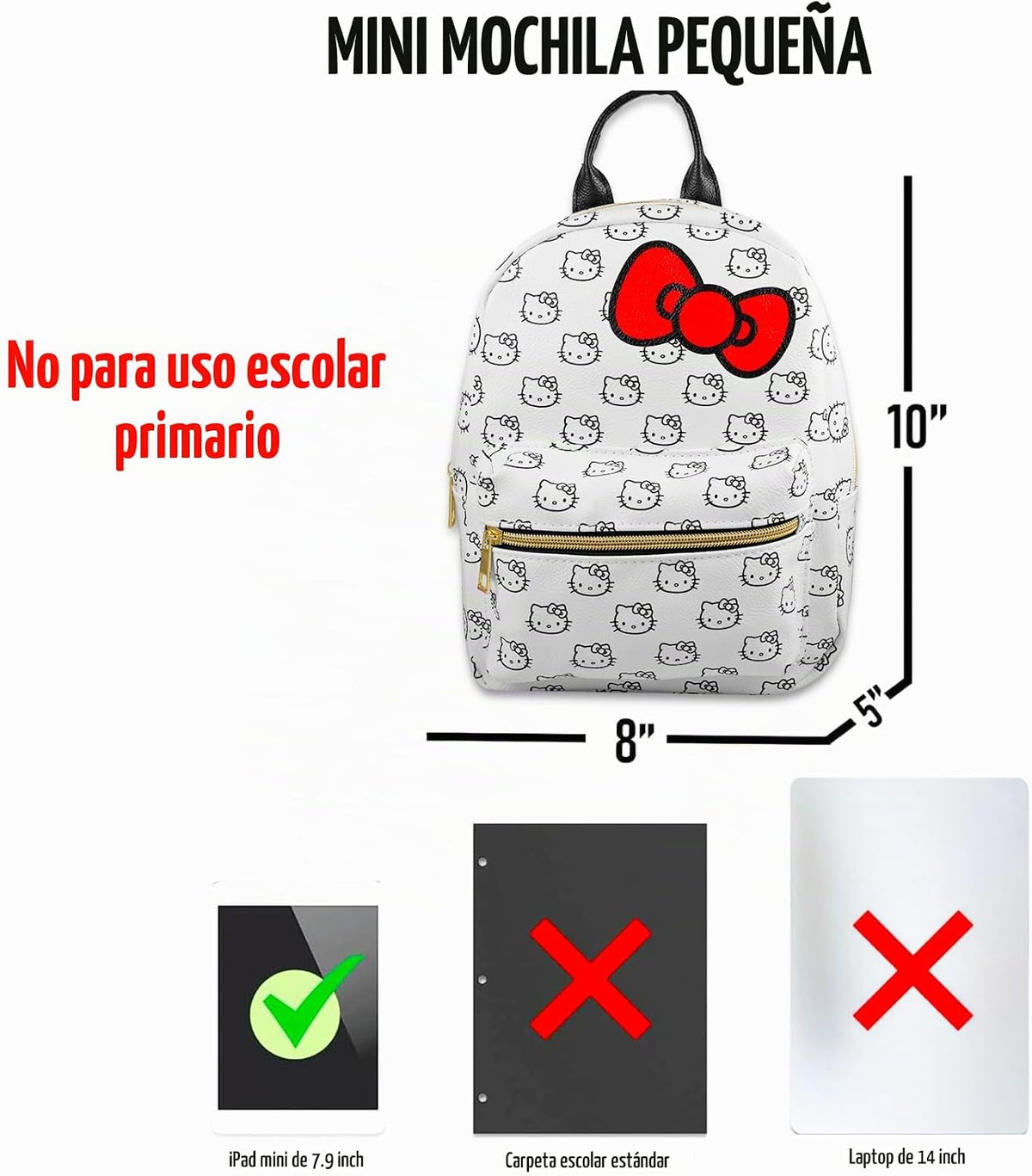 Hello Kitty Mini mochila para niñas - Paquete con mochila Hello Kit...