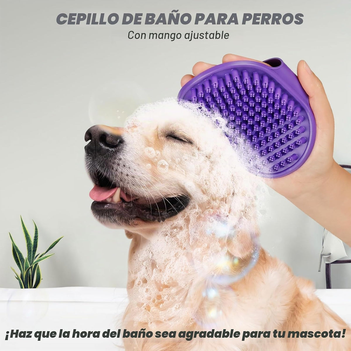 2 herramientas de aseo para mascotas, cepillo de doble cara para de...