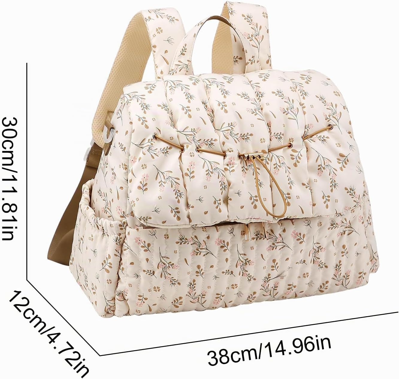 ANKICK Mochila acolchada para pañales con correas para cochecito, b...