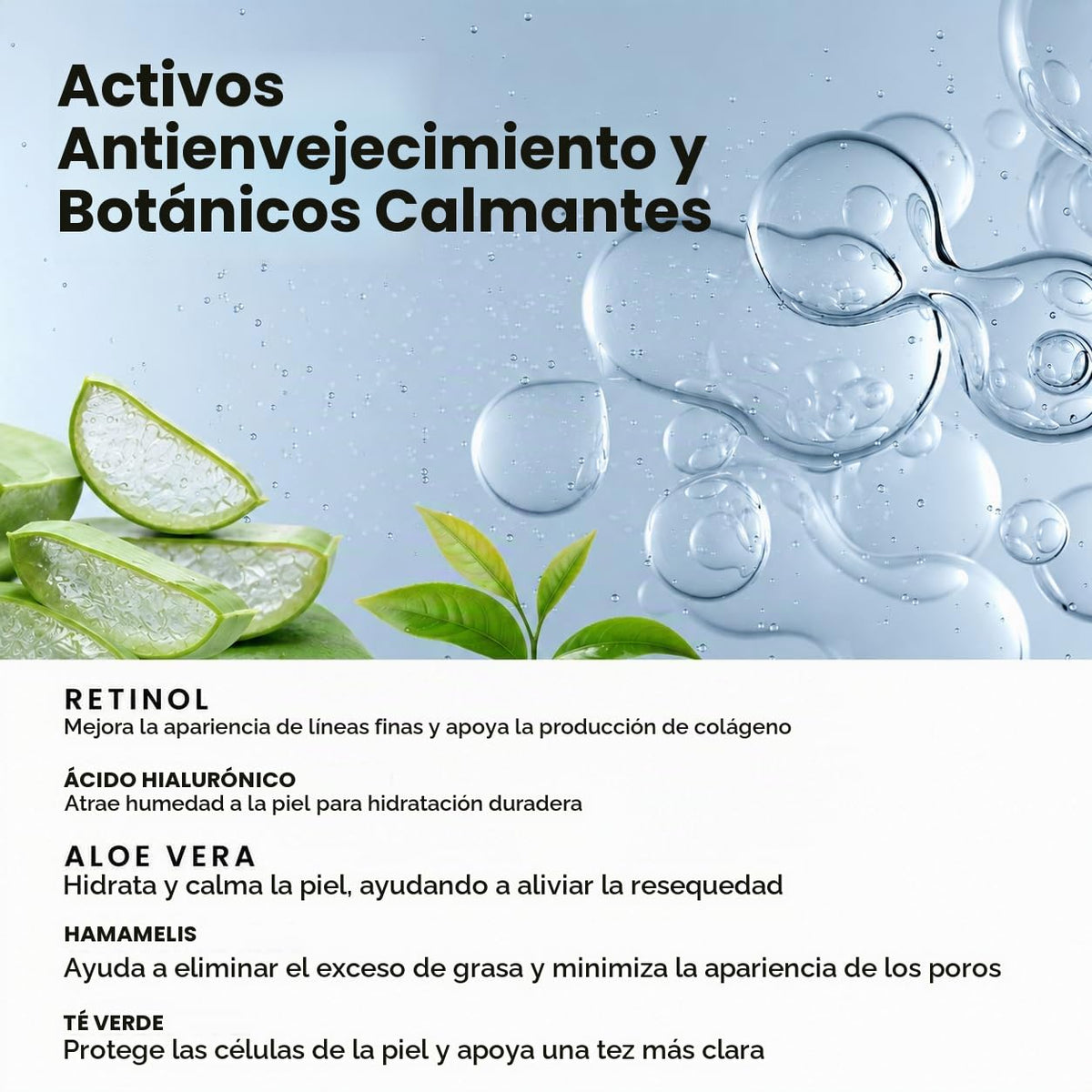 Simplified Skin Suero de retinol al 2.5% para la cara con ácido hia...