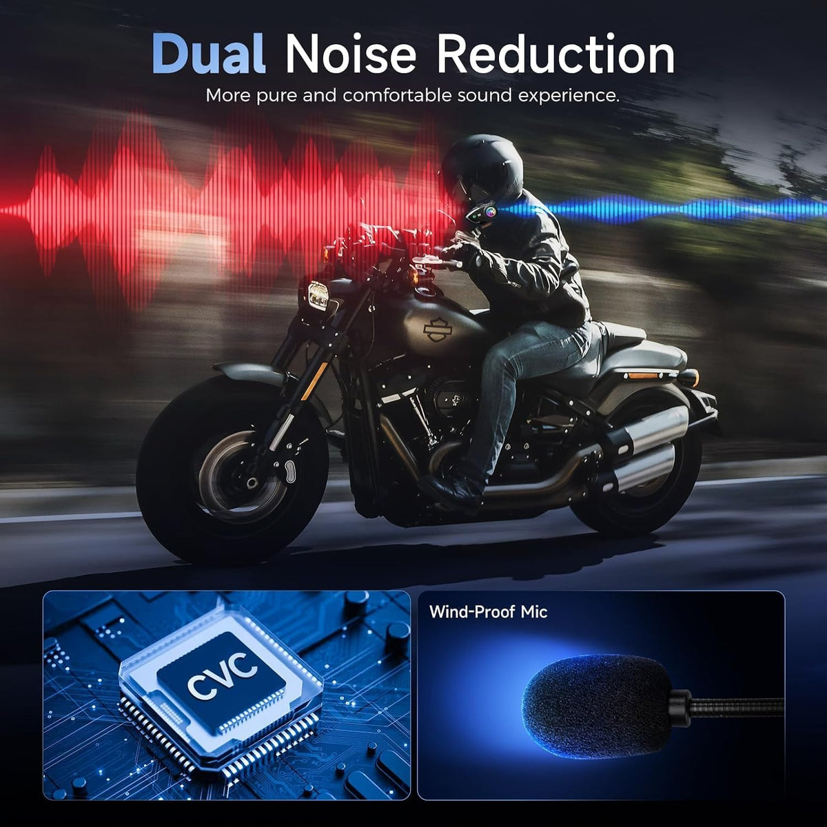 Moman Auriculares de intercomunicación para motocicleta, H1 paquete...