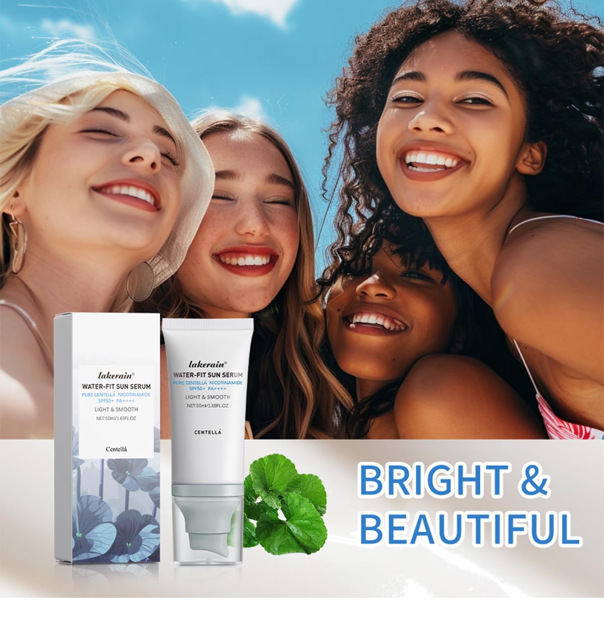 2 piezas de protector solar Centella SPF 50, suero solar Centella W...