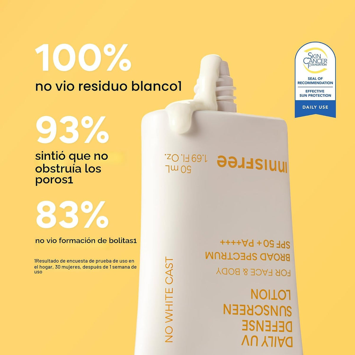 Innisfree Protector solar diario de defensa UV SPF 50+ PA++++ | Pro...