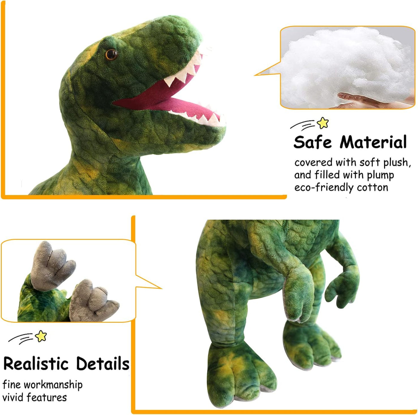 AIXINI Juguete gigante T-Rex de peluche de dinosaurio, 31.5 pulgada...