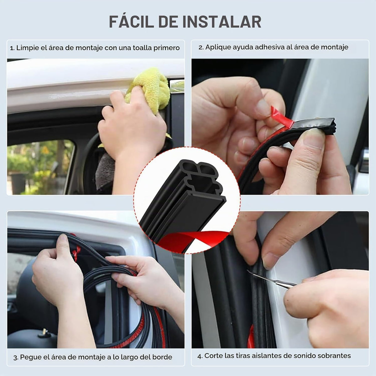 Tira de sellado de goma para camión, automóvil, burlete universal a...