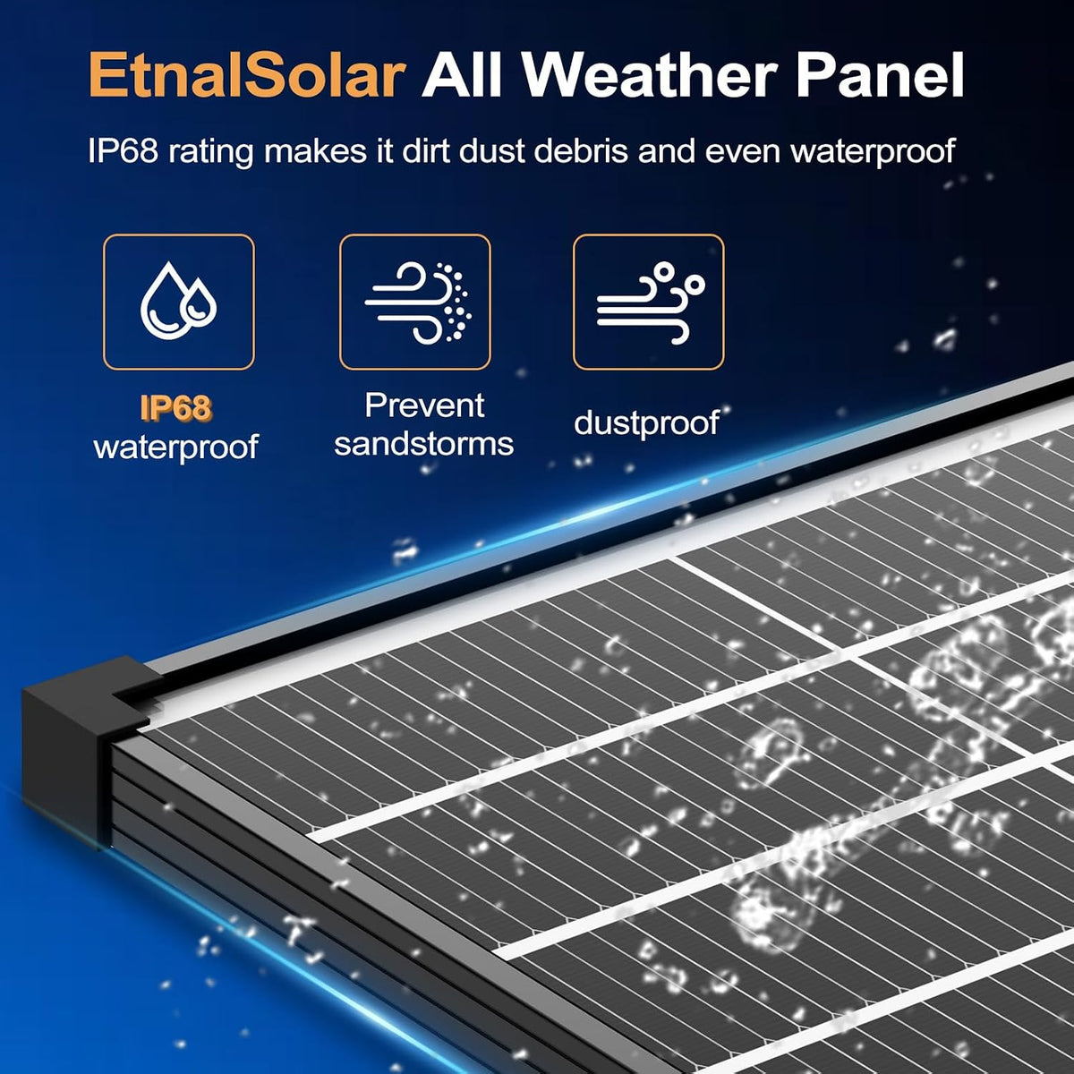 EtnalSolar 4pcs 16BB Bifacia 100W panel solar tipo N, 25.6% de alta...