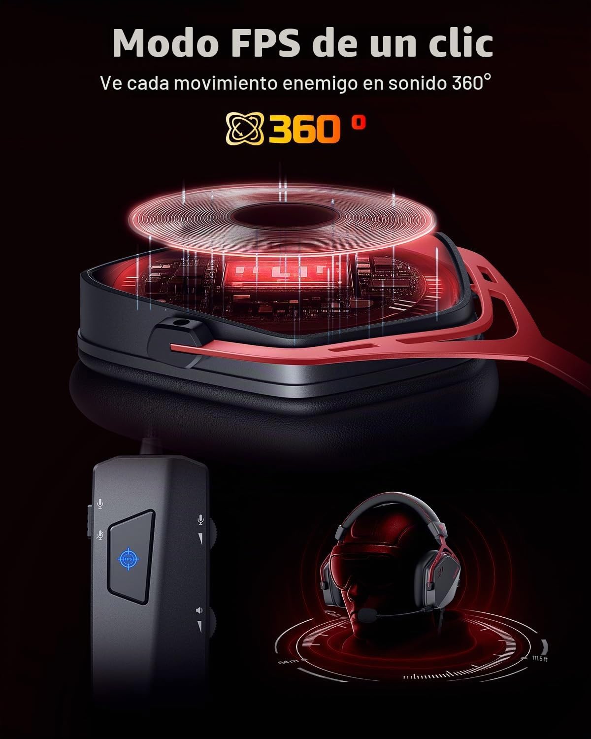 NUBWO HG03 Auriculares con cable para juegos para PC, afinados por...