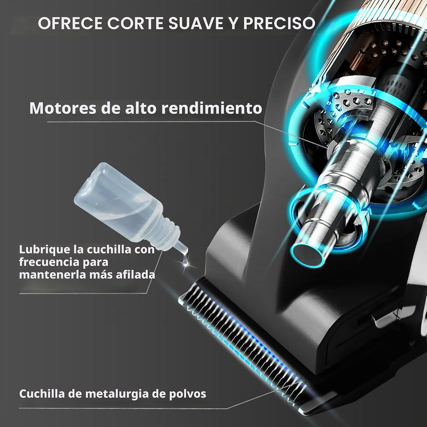 KEMEI 2290 - Cortapelos profesionales para hombres, kits de corte d...