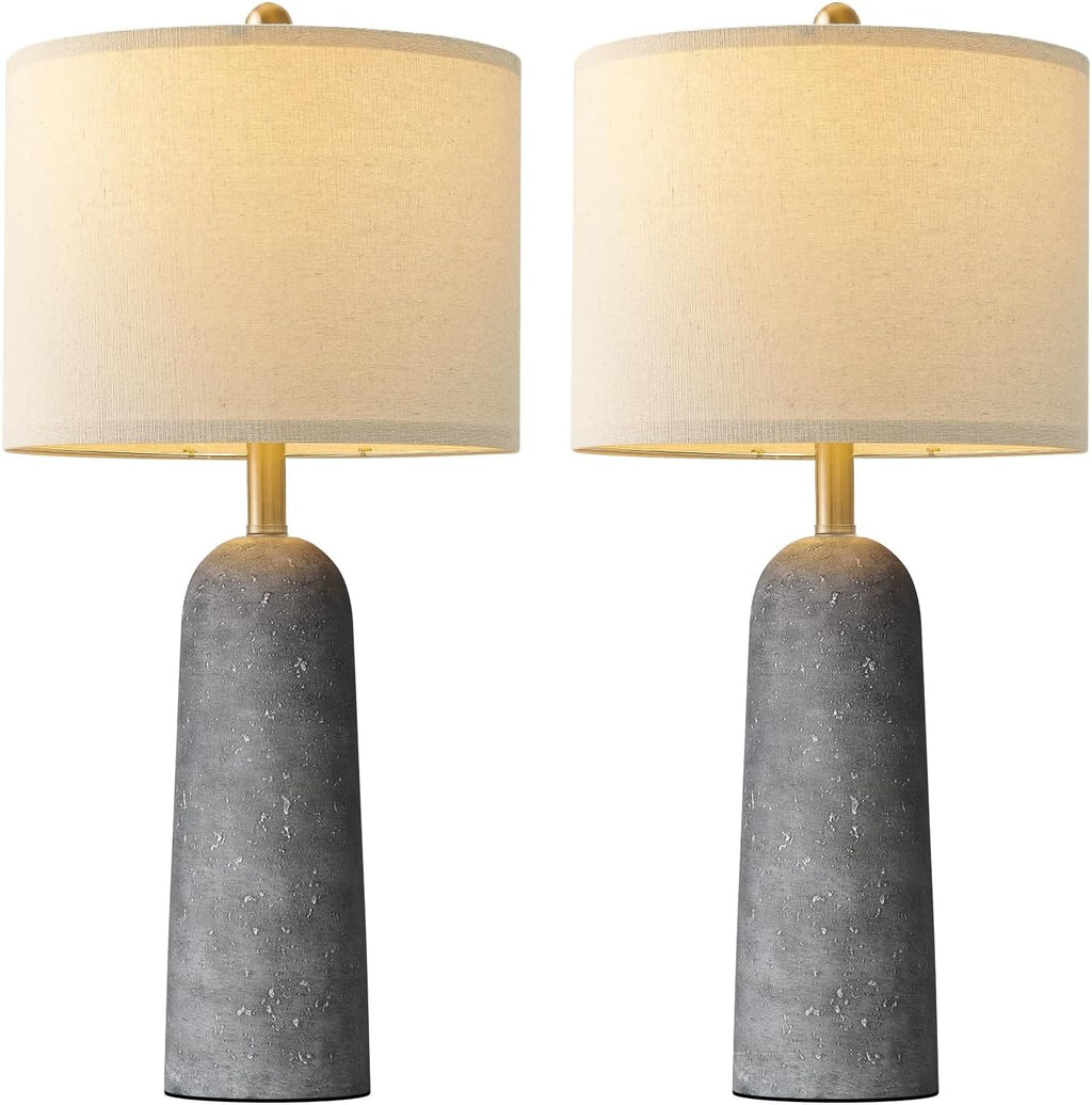 BOBOMOMO Juego de 2 lámparas de mesa modernas de 27.25 pulgadas, lá...