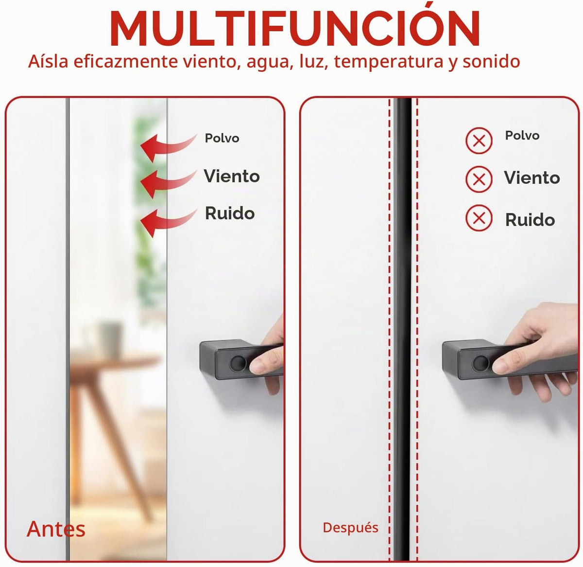 BISOTHAI Tira de sellado de goma para puerta de 12 metros, extra gr...