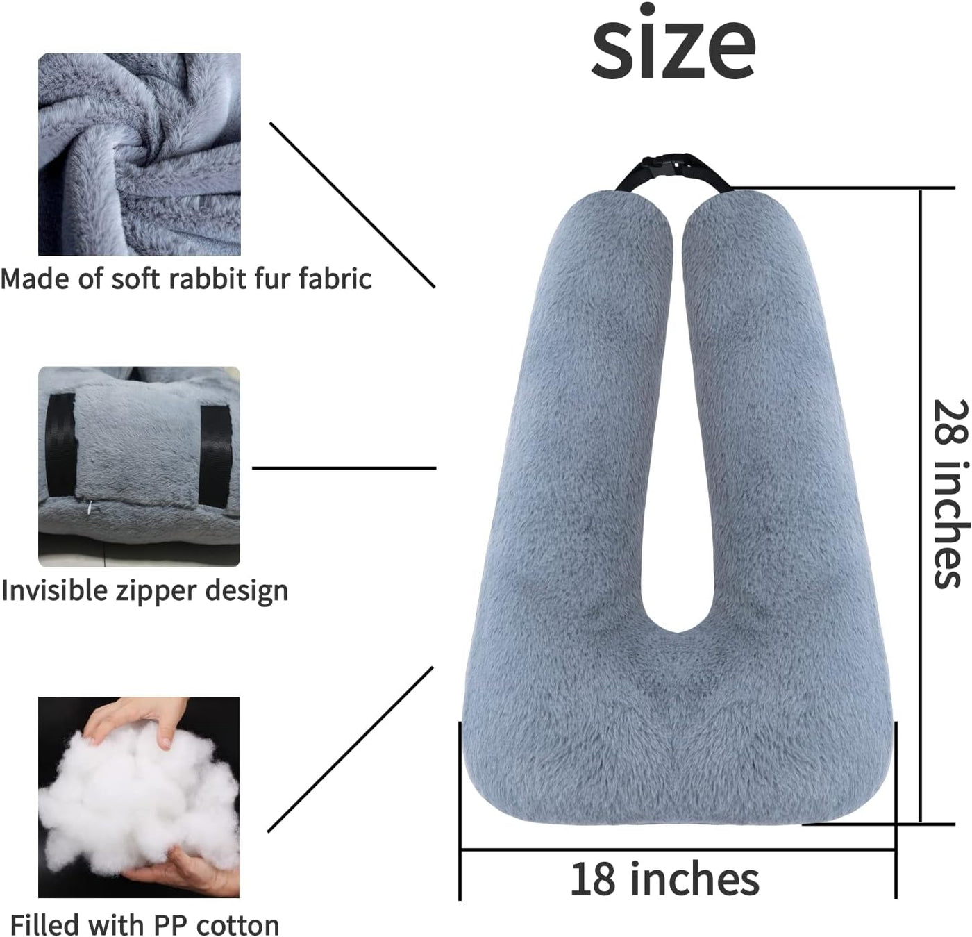 FHSGGP Almohada de viaje, almohada para dormir en el auto, almohada...